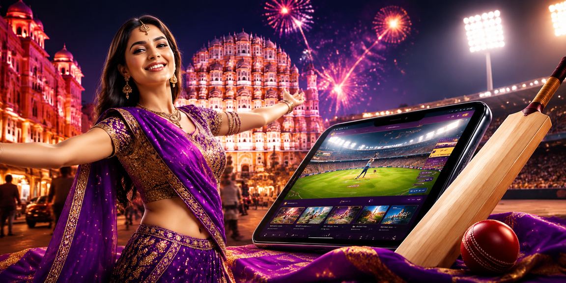 User watching cricket match while placing bets from Jaipur
